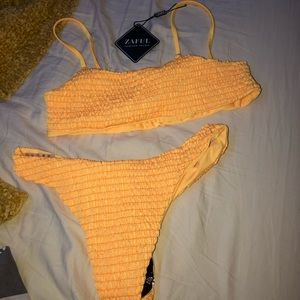 yellow zaful bikini NWT